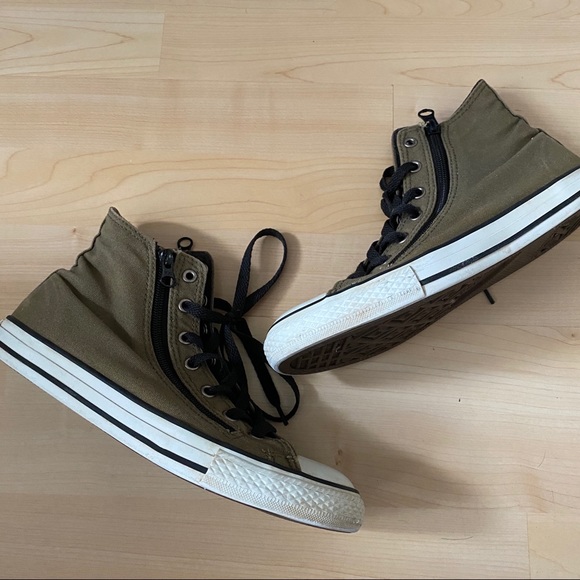 Converse | Shoes | Converse Olive Green High Tops | Poshmark